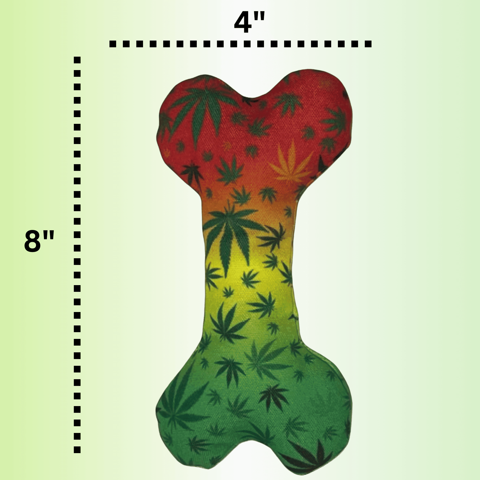 Purrfect Pet Kingdom durable chew toy in bone shape with red yellow green leaf print novelty dog photo prop