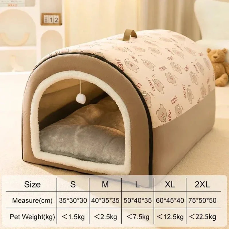 Winter Nest Pet Haven Cozy Warm Bed 🛏️