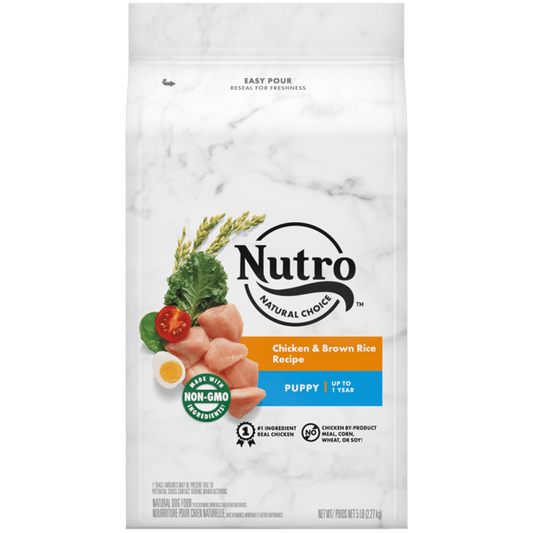 Nutro Natural Choice puppy food Chicken and Brown Rice Recipe for healthy puppy nutrition