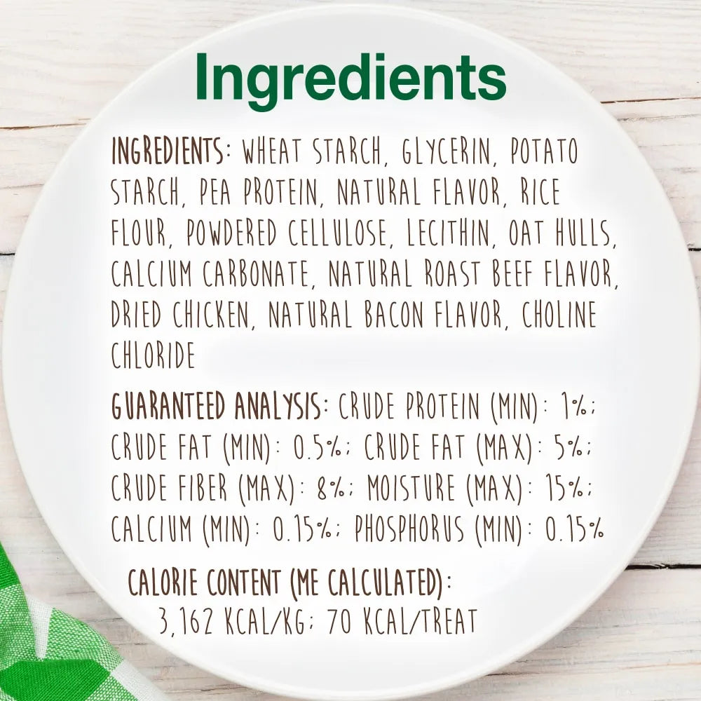 Nylabone Healthy Edibles All-Natural Roast Beef Dog Chew Treats by The Family Pet, 2pk, 1.5oz, perfect for dogs, chewy tex...