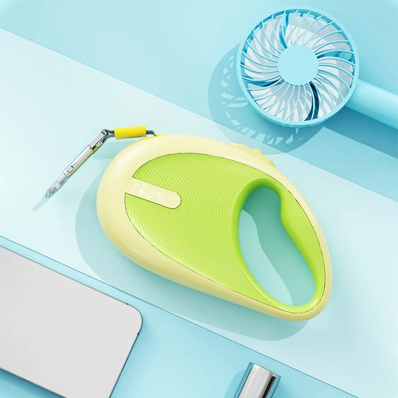 Retractable dog leash in green and yellow design, ideal nylon leash for small animals