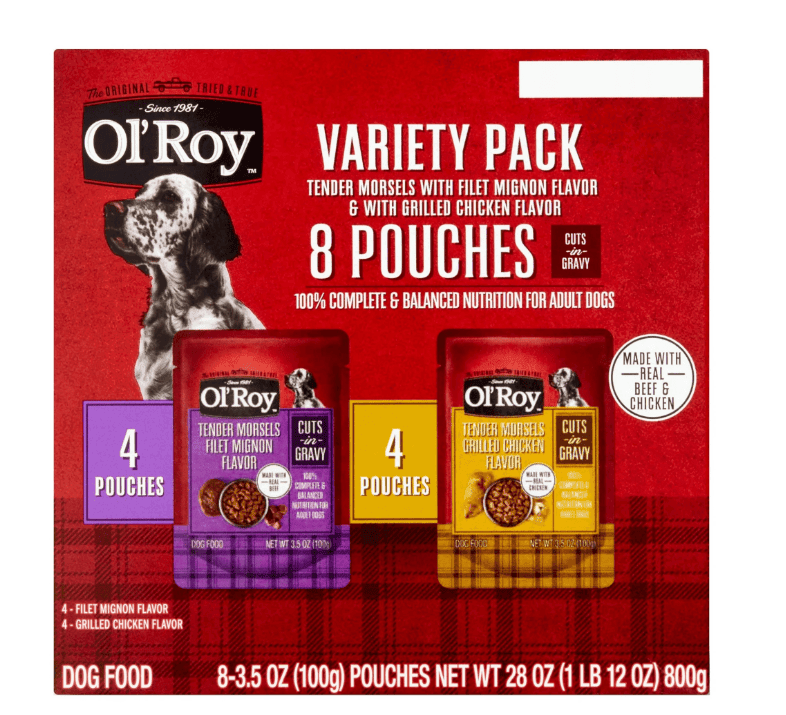 Purrfect Pet Kingdom Royal Banquet Dog Food Pouches Variety Pack Ol' Roy Purrfect Pet Kingdom