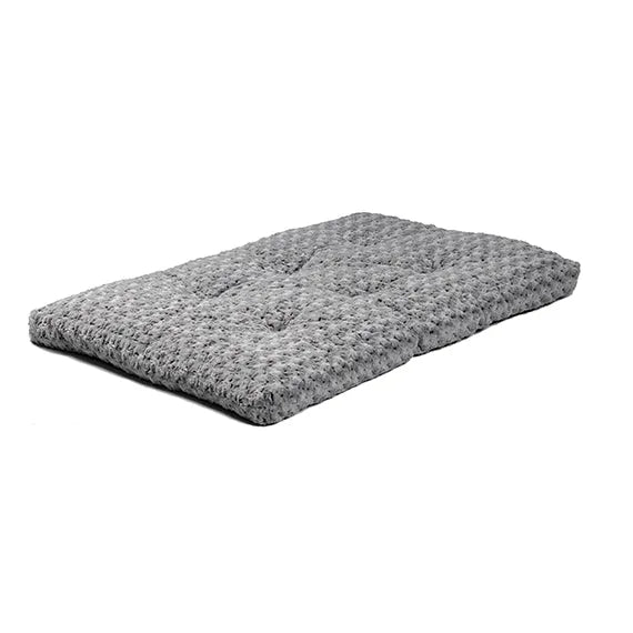 Ombre Swirl Gray Rectangle Orthopedic Dog Bed by The Family Pet, 46x29 inches, featuring a stylish gray design, perfect fo...