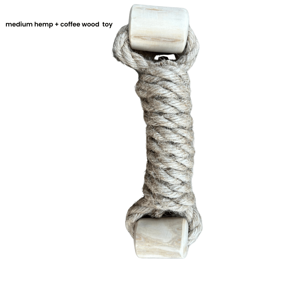 Hemp Coffee Wood Toy Natural Interactive Play Eco-Friendly 🌿👑
