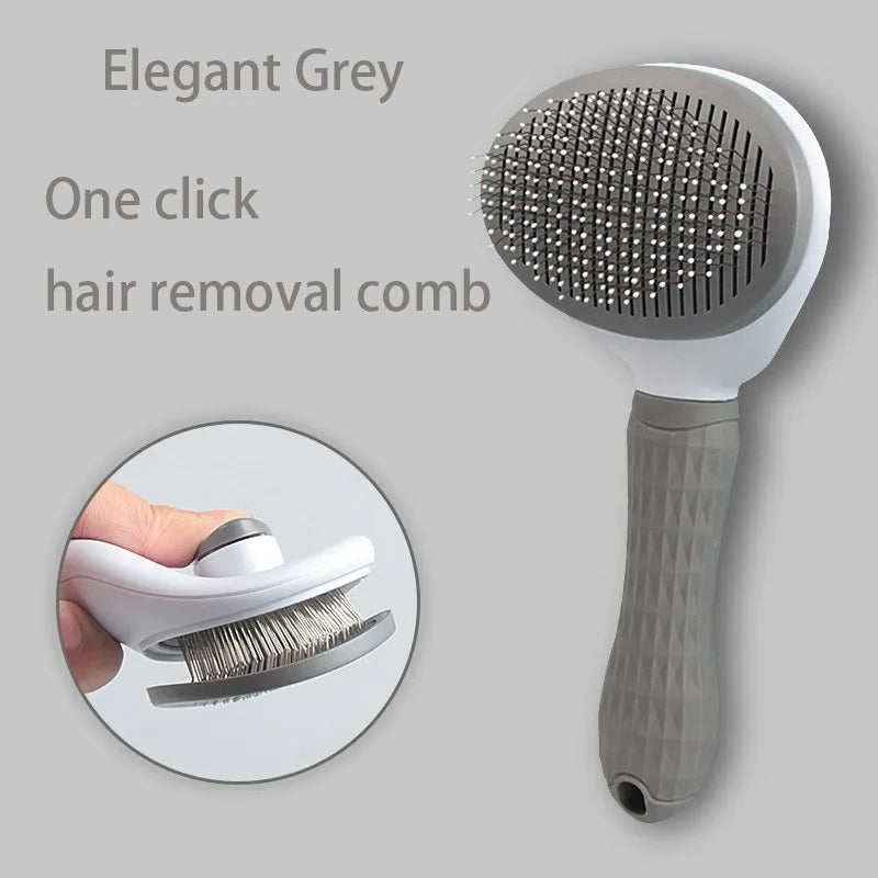Elegant Grey one-click pet hair removal tool for easy grooming and quick hair removal