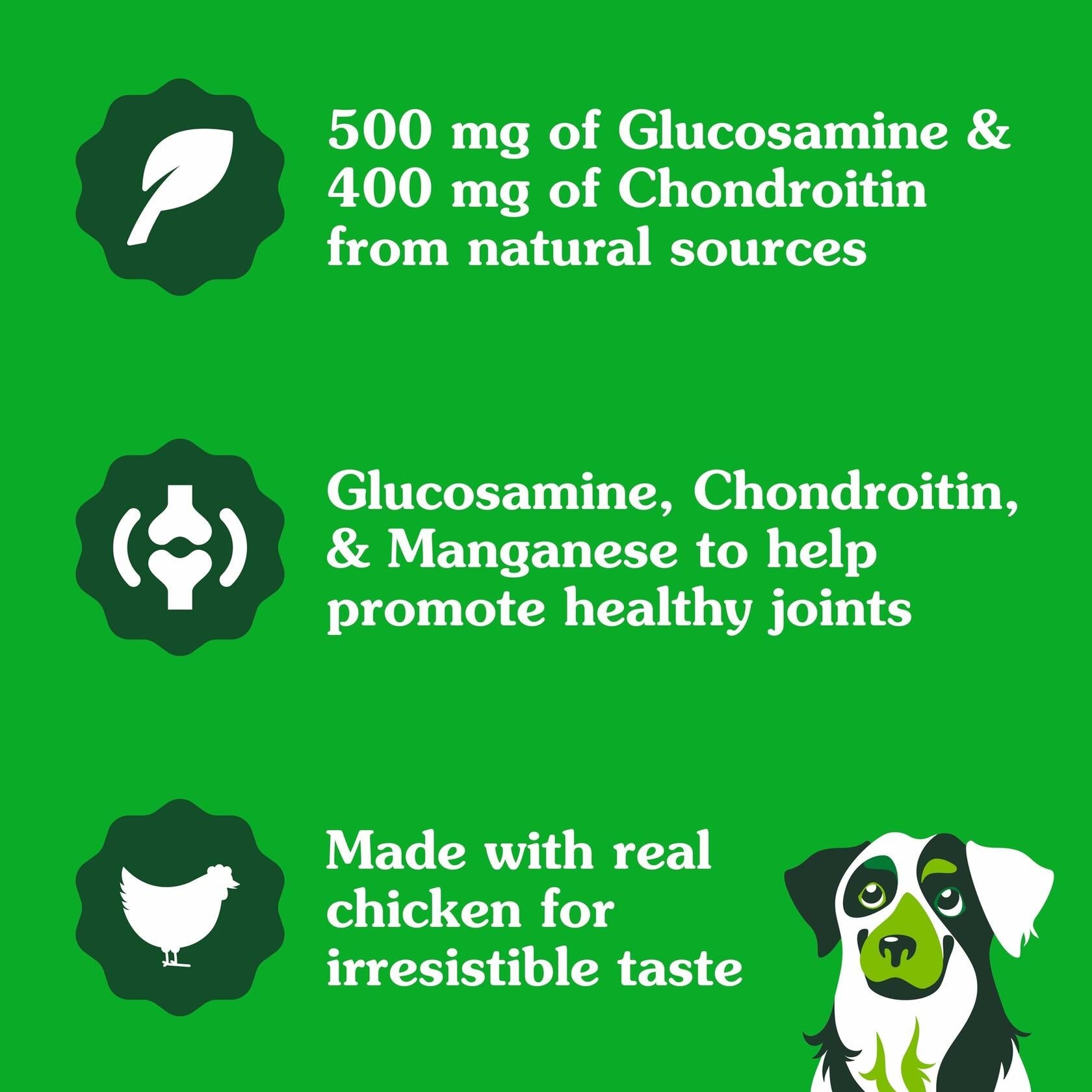 2/25 Greenies Supplements Hip and Joint Supplements for Dogs, Chicken Flavor, - Purrfect Pet Kingdom
