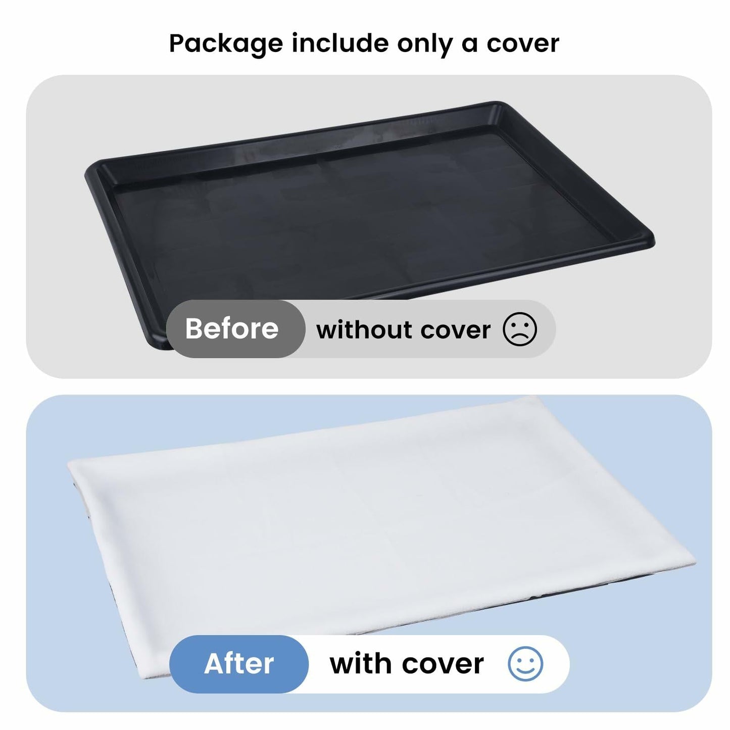 YeeBeny Dog Crate Pan Cover Reversible Quilted Fleece 29.92x18.89in