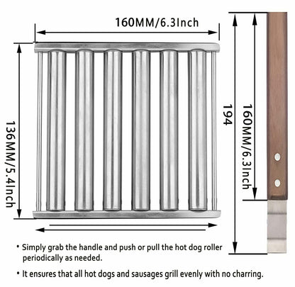 KUZEOLON Hot Dog Roller Machine 9999111 for Evenly Cooked Ho