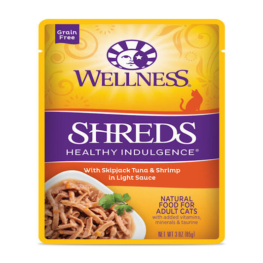 BestBy09/25 Wellness Healthy Indulgence Grain Free Wet Cat Food Tuna & Shrimp - Wellness Cat Food - Deal US