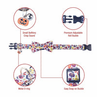 NISIYE Dog Bowtie Collar Soft Adjustable Blue with Metal