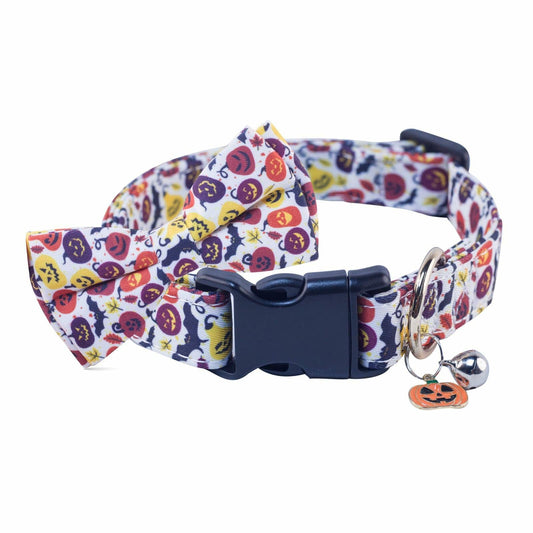 NISIYE Dog Bowtie Collar Soft Adjustable Blue with Metal Buckle for Pets