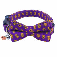 SuperBuddy Adjustable Dog Collar with Bowtie - Small Medium