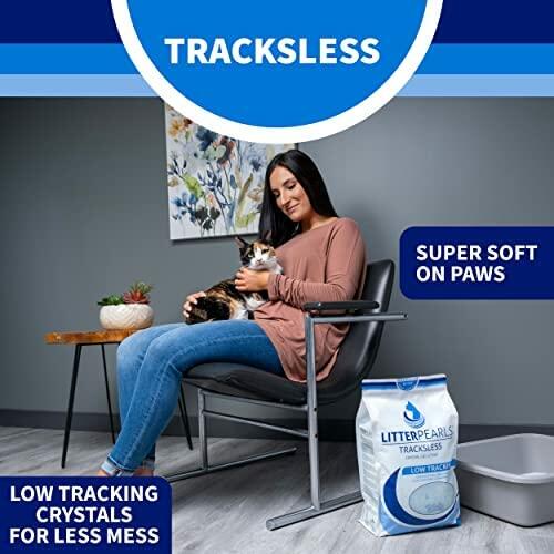 Litter Pearls Tracksless Unscented Non - Clumping Crystal Cat Litter 10.5 lb - Cat Litter - Deal US