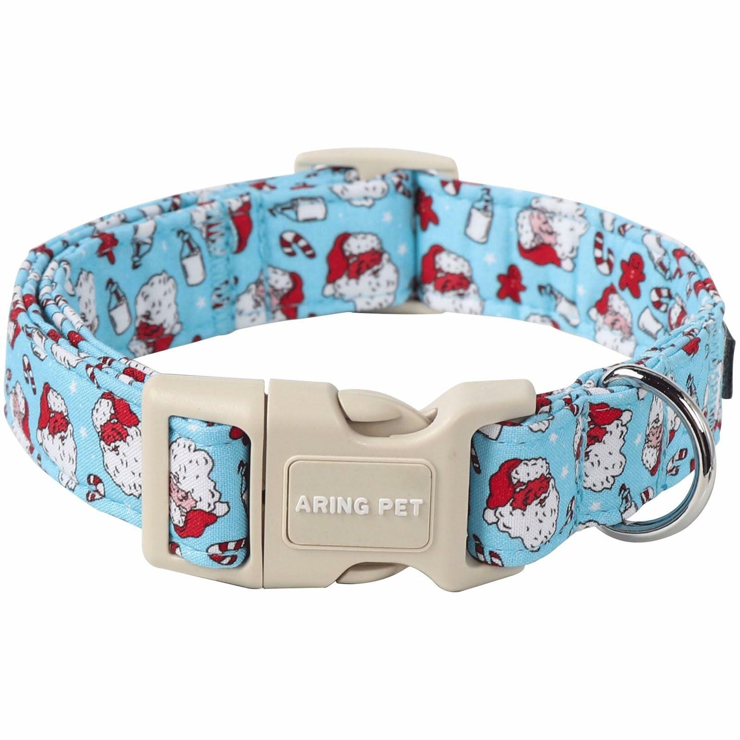 ARING PET Christmas Dog Collar Blue Adjustable Cotton Quick Release Puppy Collar - Collars - Deal US