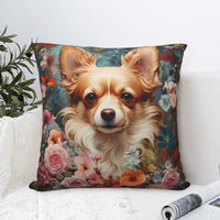 Keebik William Morris Dog Throw Pillow Cover Vintage Style Soft 18x18 Inch