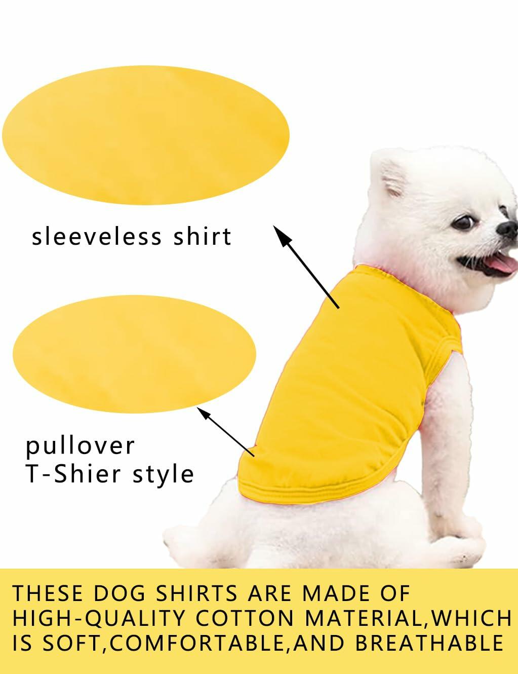 Cotton Dog Shirt Small Size Soft Breathable Sleeveless Vest for Small Dogs