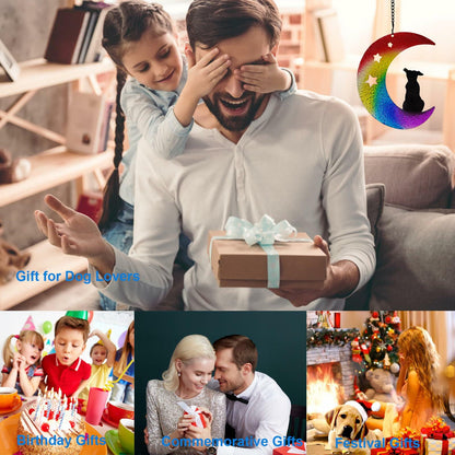 Dog Memorial Suncatcher Stained Glass Window Hanging Pet Sym