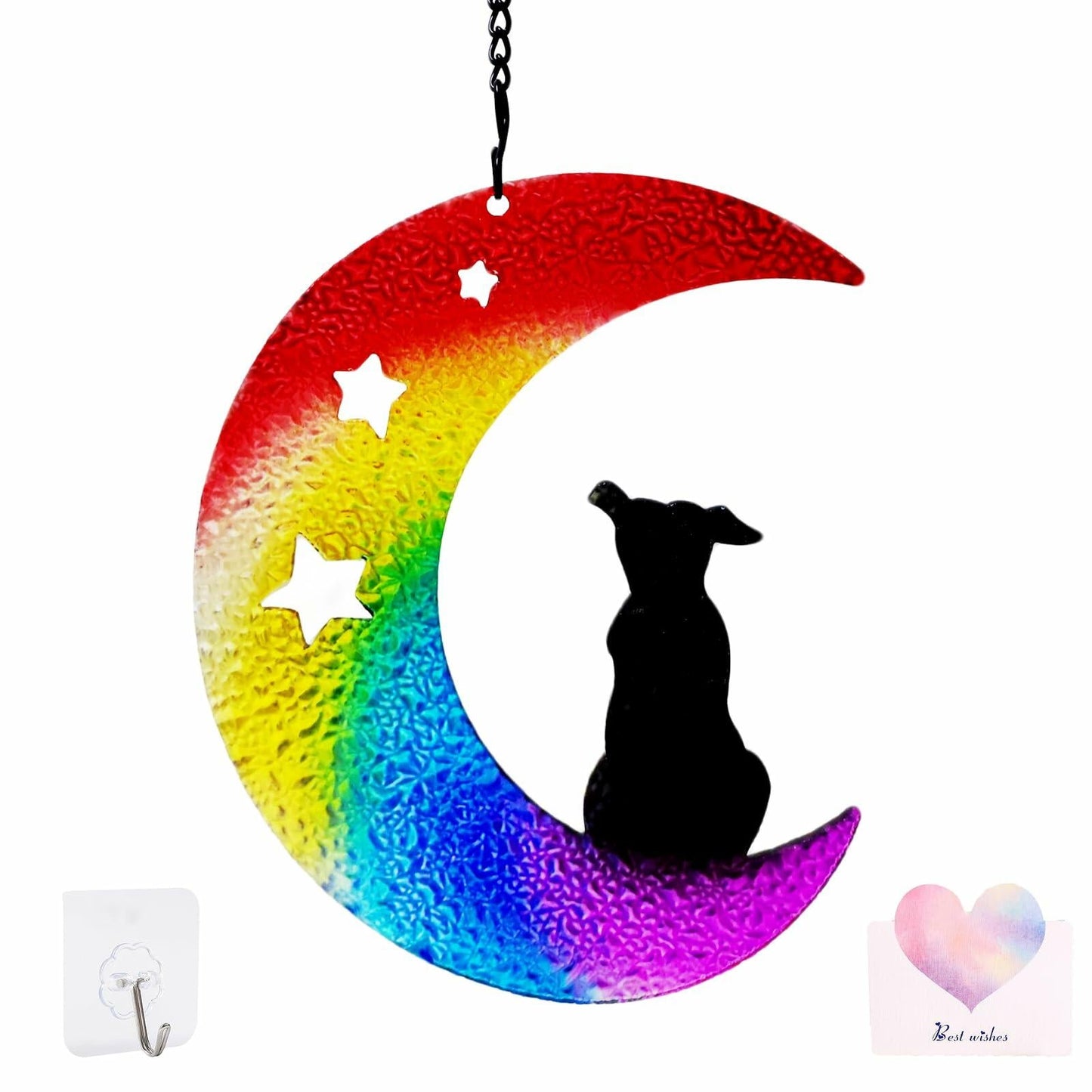 Purrfect Pet Kingdom Dog Memorial Suncatcher Stained Glass Window Hanging Pet Sym (Default Title) - Premium Suncatchers & Mobiles