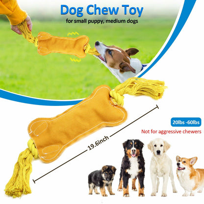 BENTOPAL Interactive Squeaky Dog Bone Toy Motion Activated Small Puppy - Toys - Deal US