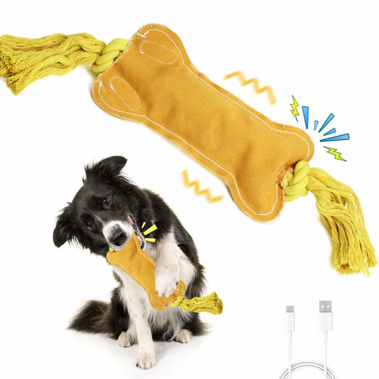 BENTOPAL Interactive Squeaky Dog Bone Toy Motion Activated Small Puppy - Toys - Deal US
