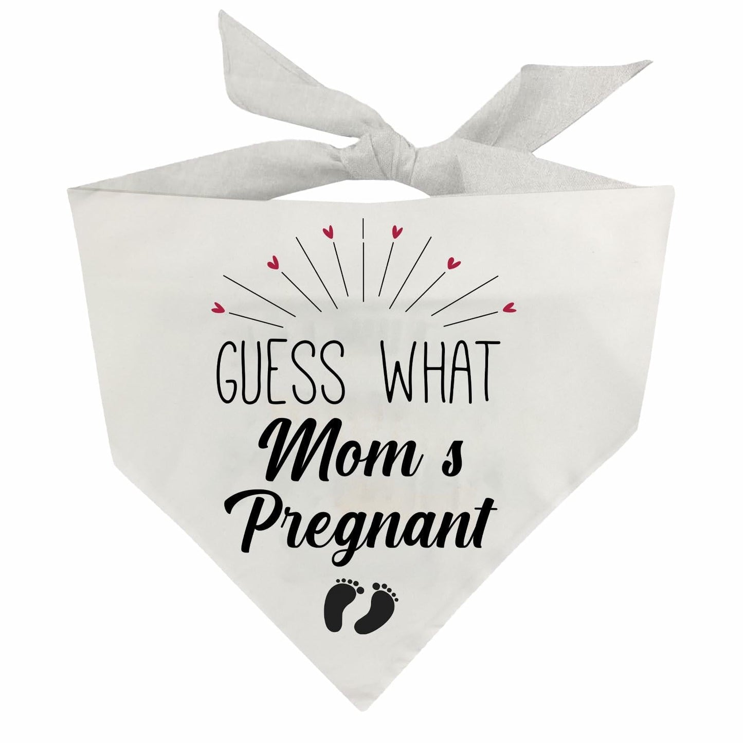 Guess Pregnancy Announcement Dog Bandana Christmas Pet Accessory
