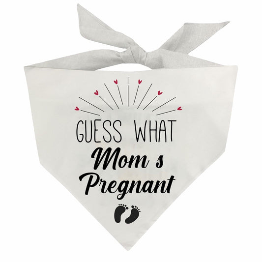Guess Pregnancy Announcement Dog Bandana Christmas Pet Accessory