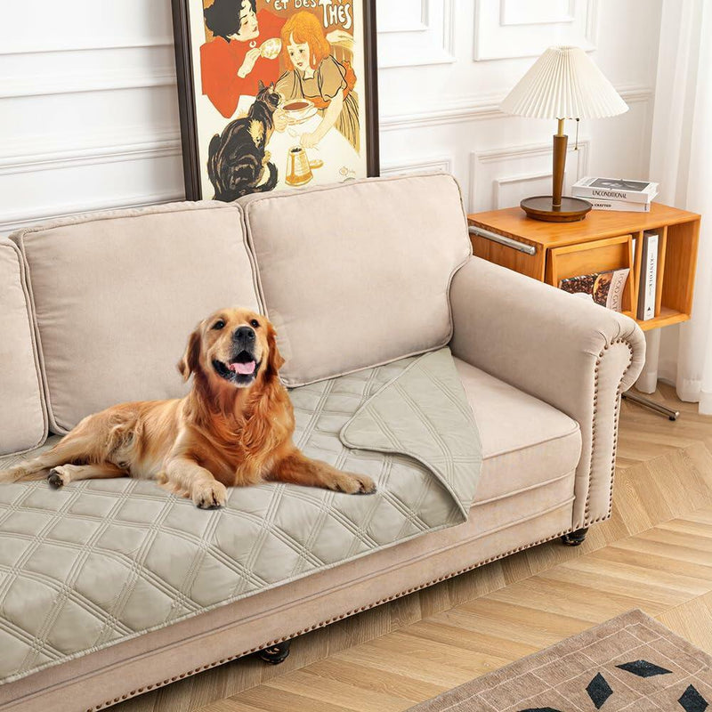 Waterproof Reversible Dog Blanket Leakproof 30x70 Brown Khaki Size 30x70 - Purrfect Pet Kingdom