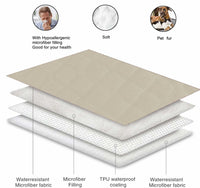 Waterproof Reversible Dog Blanket Leakproof 30x70 Brown