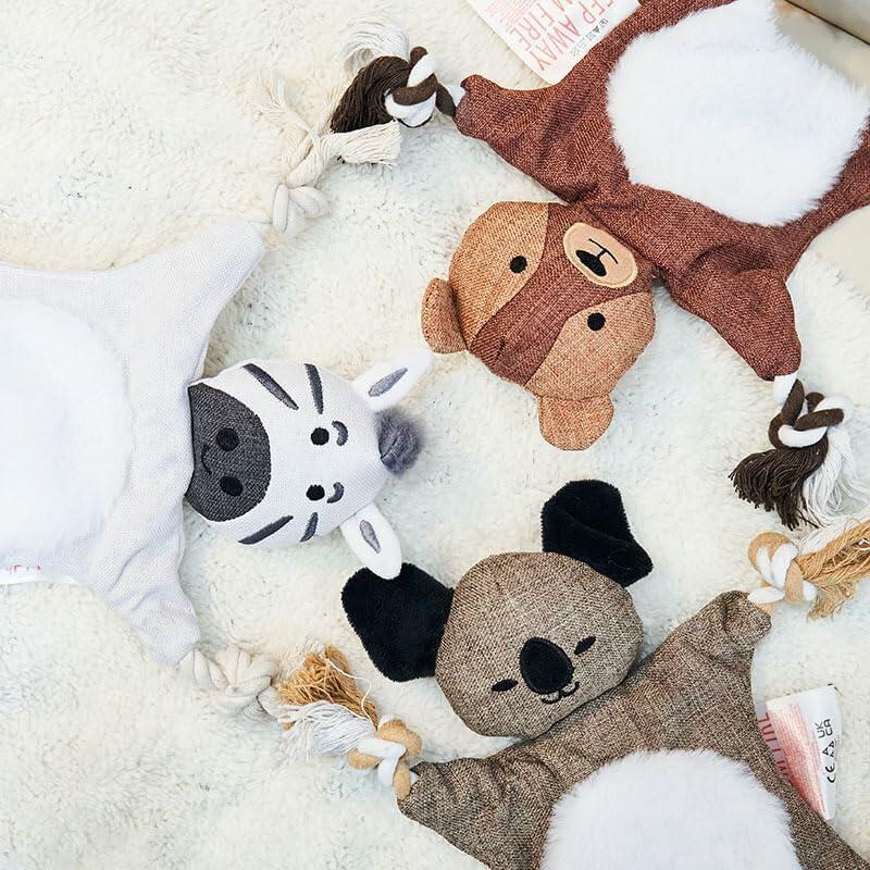 Their World Durable Interactive Dog Rope Toy Zebra Koala Bear - Purrfect Pet Kingdom
