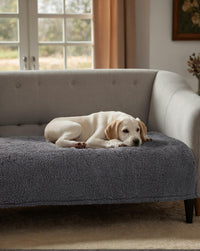 Waterproof Stuffed Dog Bed Cover Blanket Reversible Paw