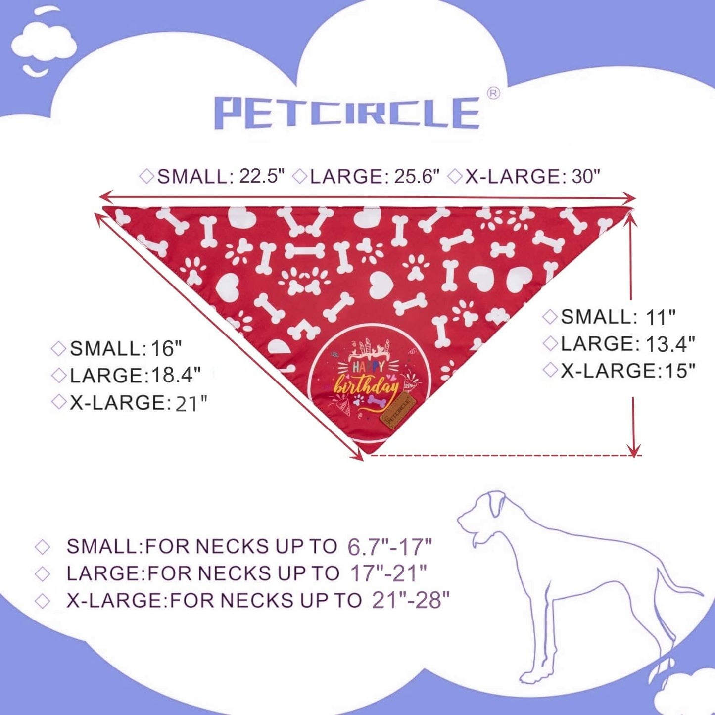 Big Sister Dog Bandana Double Layer Fabric Green Large Size L