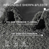 Waterproof Stuffed Dog Bed Cover Blanket Reversible Paw