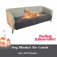 Waterproof Stuffed Dog Bed Cover Blanket Reversible Paw