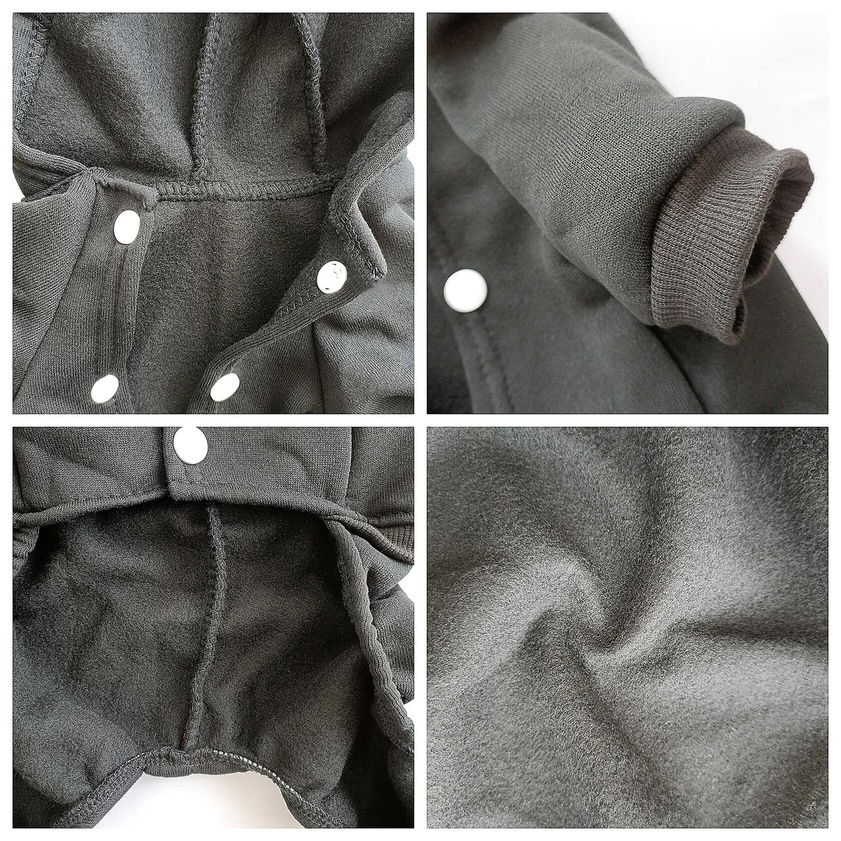 Dog Hoodie Pet Jumpsuit Fleece Sweatshirt Buttons Winter Warm Cotton Size Medium - Clothing & Shoes - Deal US