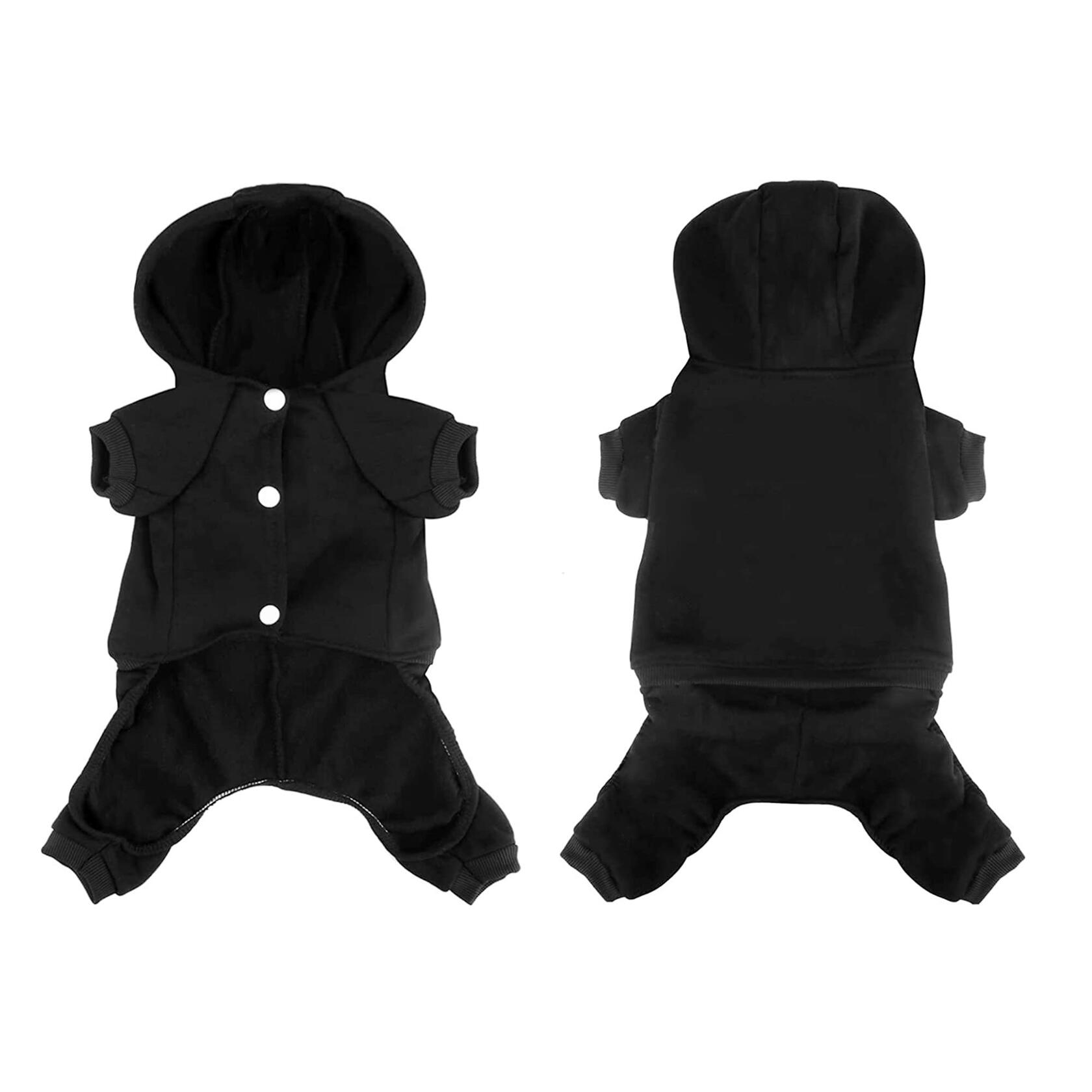 Dog Hoodie Pet Jumpsuit Fleece Sweatshirt Buttons Winter Warm Cotton Size Medium - Clothing & Shoes - Deal US