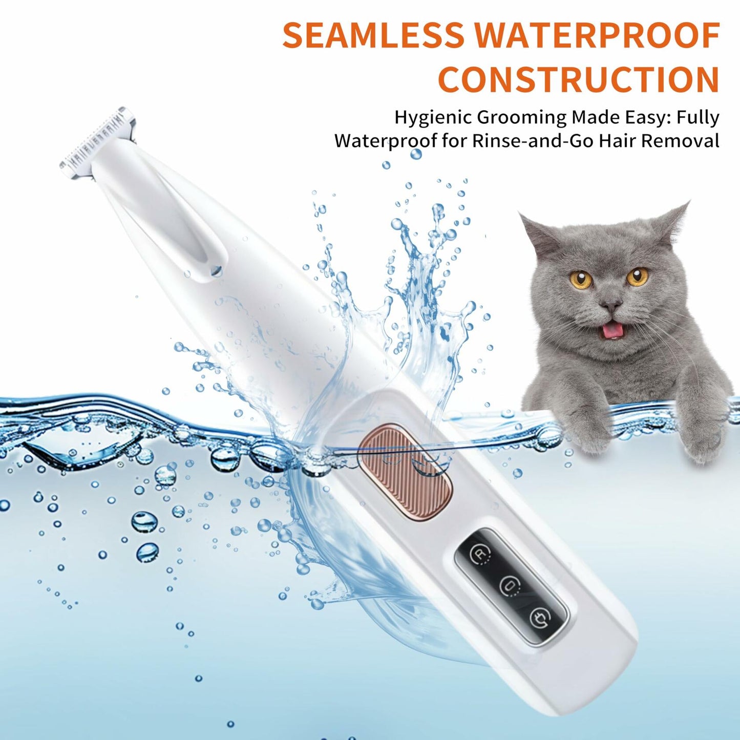 KZOCEM Pet Micro Precision Trimmer LED Light Rechargeable Waterproof Clippers - Purrfect Pet Kingdom