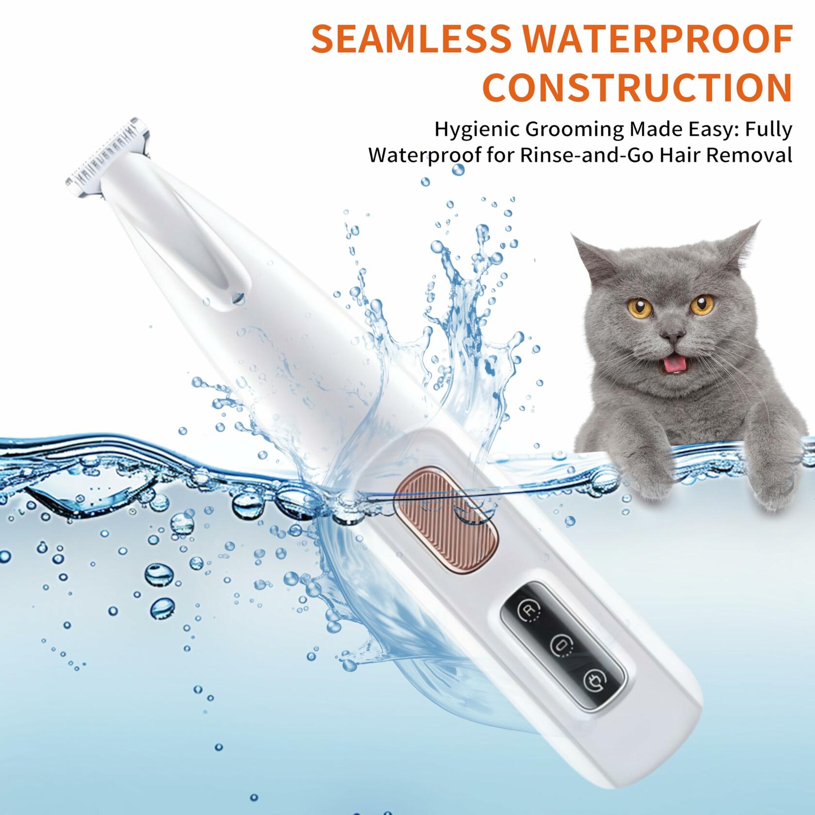 KZOCEM Pet Micro Precision Trimmer LED Light Rechargeable Waterproof Clippers - Purrfect Pet Kingdom