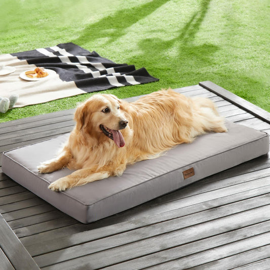 BFPETHOME Orthopedic Waterproof Dog Bed Grey 42x30in Large