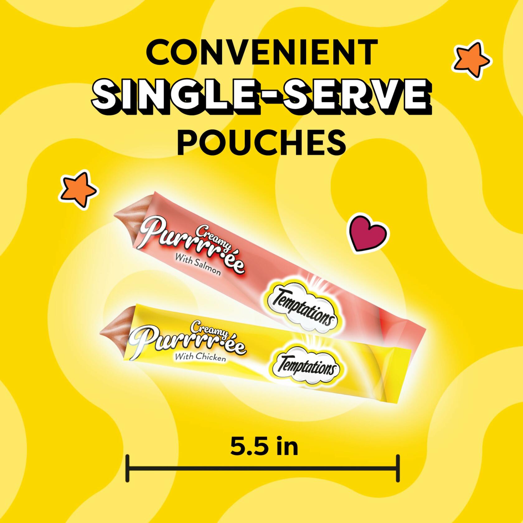 BestBy12/26 Temptations Creamy Puree Cat Treats Chicken & Salmon 16 Pouches - Temptations Cat Treats - Deal US