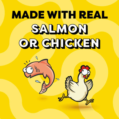 Creamy Chicken and Salmon Lickable Wet Cat Treats 16 Pack S