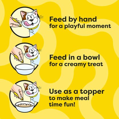 Creamy Chicken and Salmon Lickable Wet Cat Treats 16 Pack S