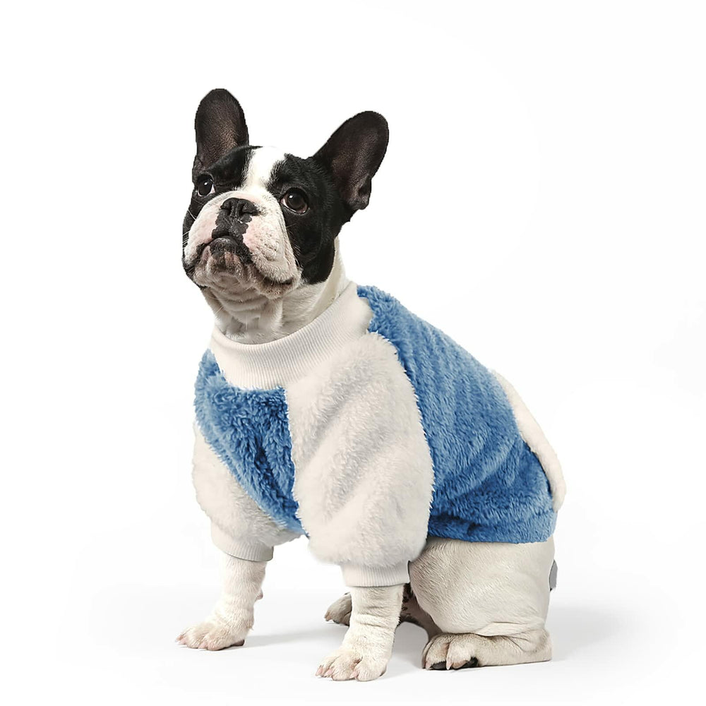 LESYPET Fleece Dog Sweater Small Medium Dogs Pullover Blue