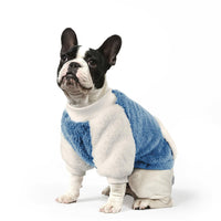 LESYPET Fleece Dog Sweater Small Medium Dogs Pullover Blue