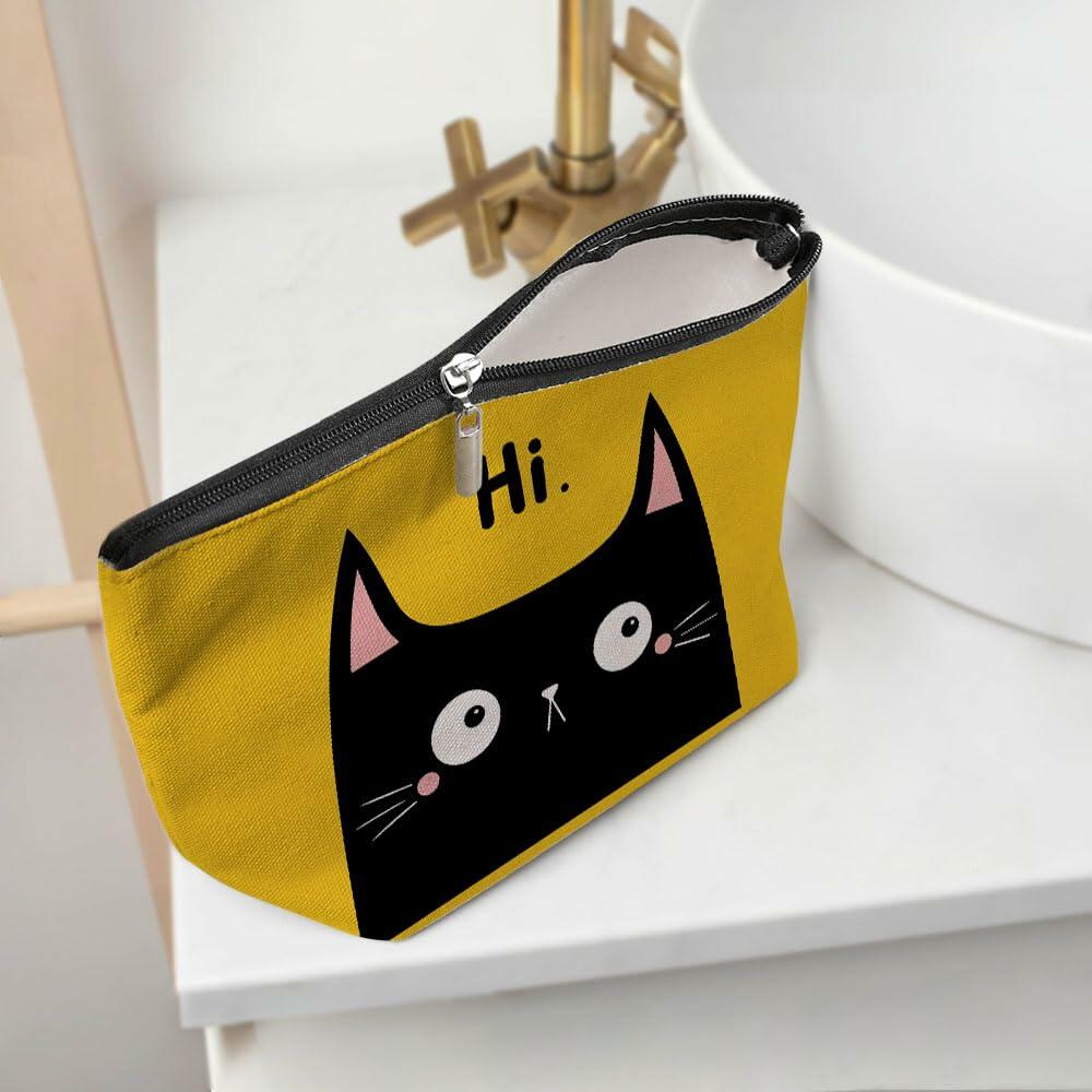 Cat Mom Makeup Bag Cosmetic Pouch Travel Toiletry Bag Gift for Women