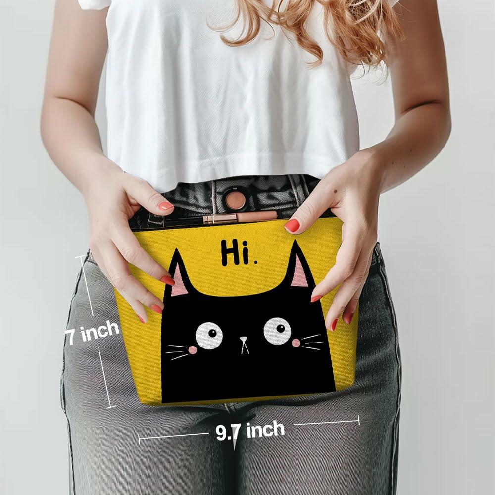 Cat Mom Makeup Bag Cosmetic Pouch Travel Toiletry Bag Gift for Women