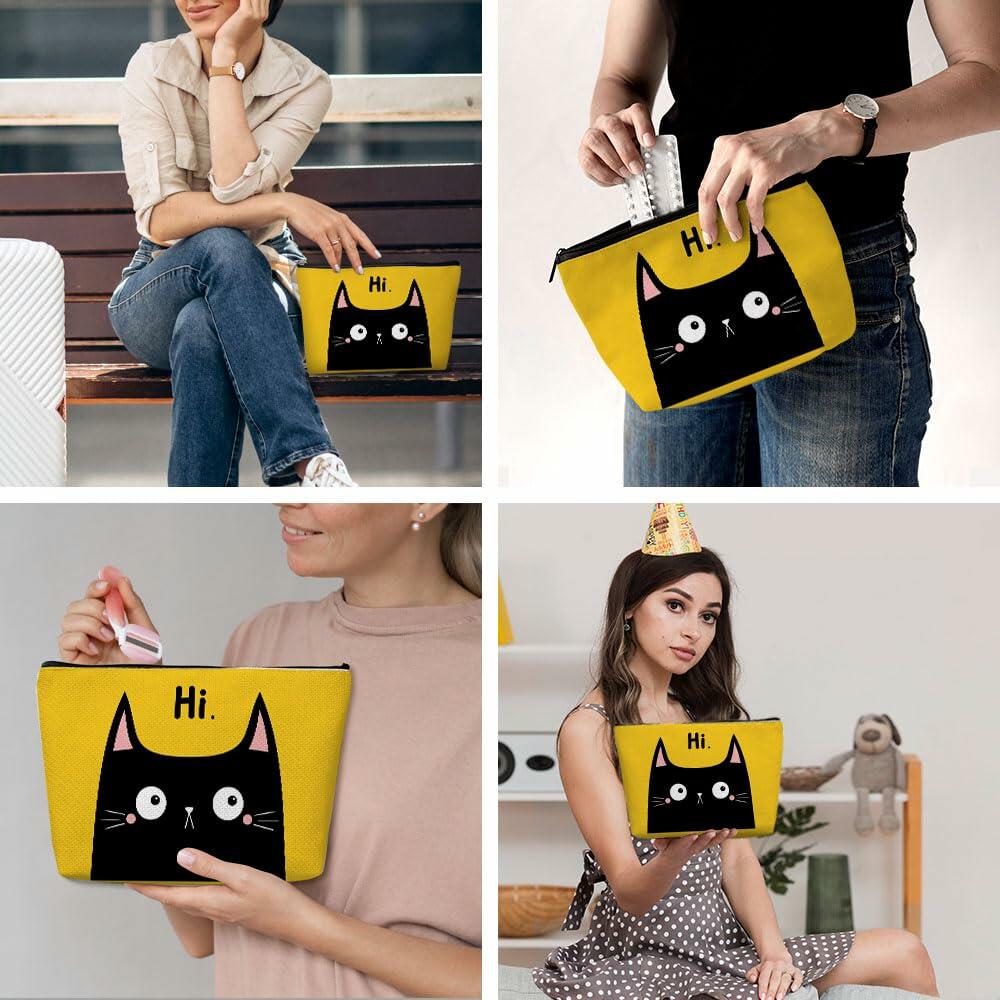 Cat Mom Makeup Bag Cosmetic Pouch Travel Toiletry Bag Gift for Women