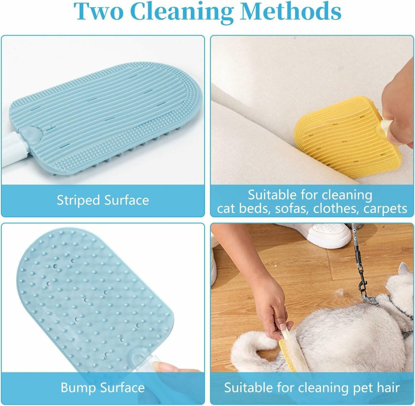 Cat Tongue Comb 2PCS Cat Grooming Brush Long Haired Cats Ice Cream Design