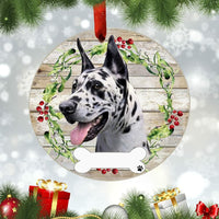 E&S Imports Harlequin Ceramic Dog Ornament Glazed Finish Christmas Decor