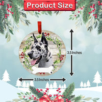 E&S Imports Harlequin Ceramic Dog Ornament Glazed Finish Christmas Decor