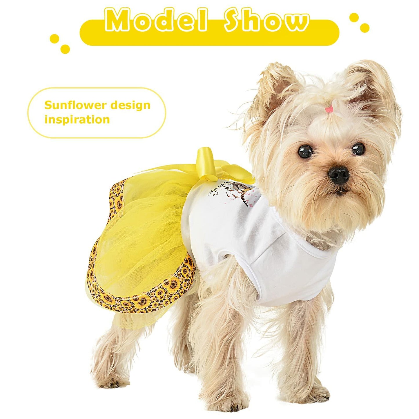 Dog Dress Puppy Skirt Tulle Lace Birthday Party Small XS Size